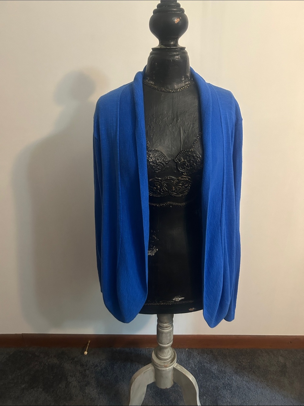 Crown & Ivy Blue Open-Front Women’s Sweater Cardigan